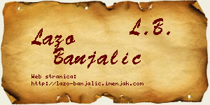 Lazo Banjalić vizit kartica